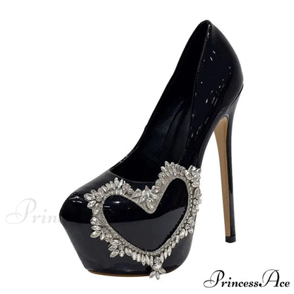 Pink High Heels Women Pumps with Crystal Platform Stiletto - Spring/Autumn Fashion - Round Toe - Wedding/Stripper Shoes