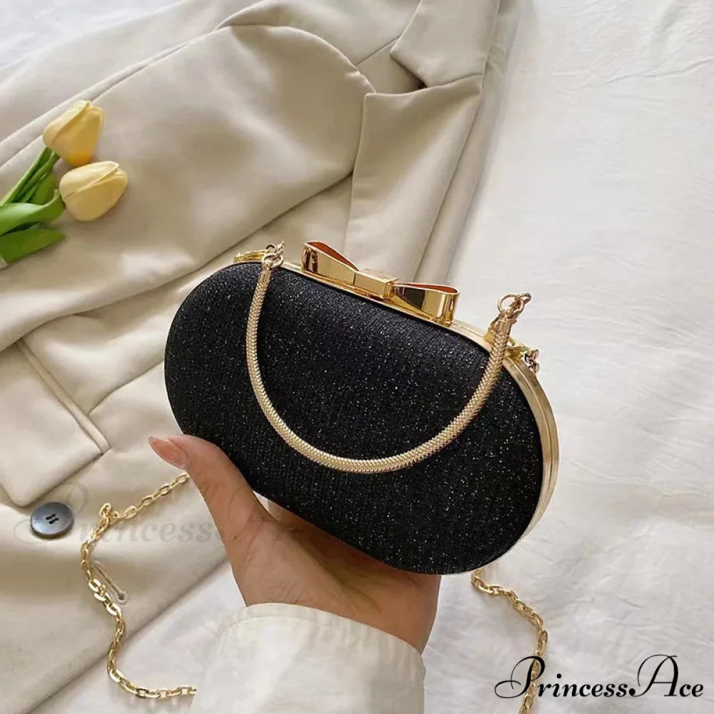 Pink Sparkling Sequins Evening Designer Opulent Crossbody Clutch Bag Black clutchbag-250126