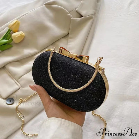 Pink Sparkling Sequins Evening Designer Opulent Crossbody Clutch Bag Black clutchbag-250126