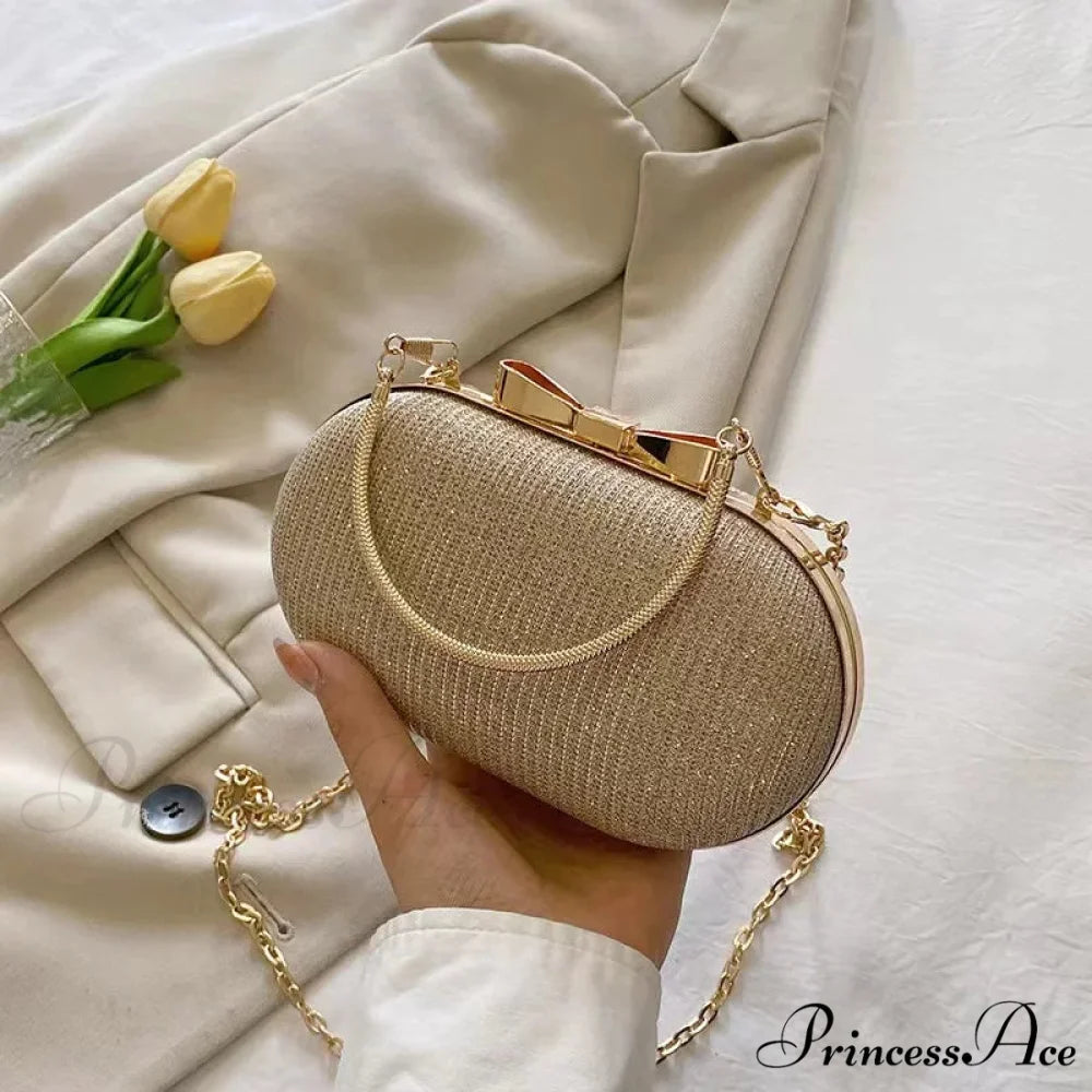 Pink Sparkling Sequins Evening Designer Opulent Crossbody Clutch Bag Gold clutchbag-250126