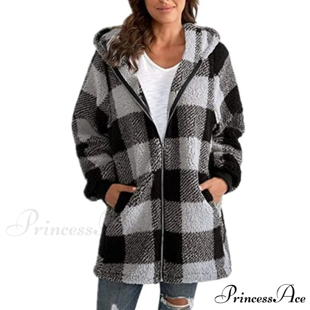 Plaid Coat Gray / S