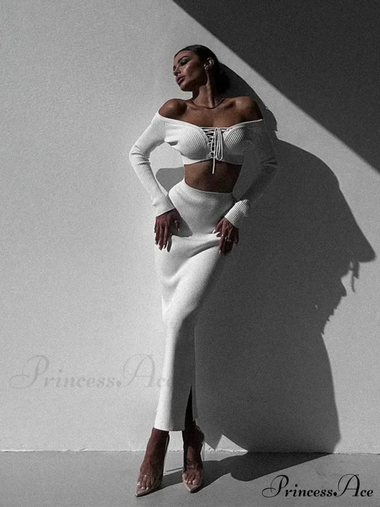 Plaid Knitted Maxi Dress