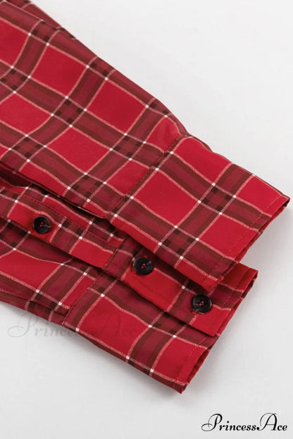 Plaid Loose Blouse