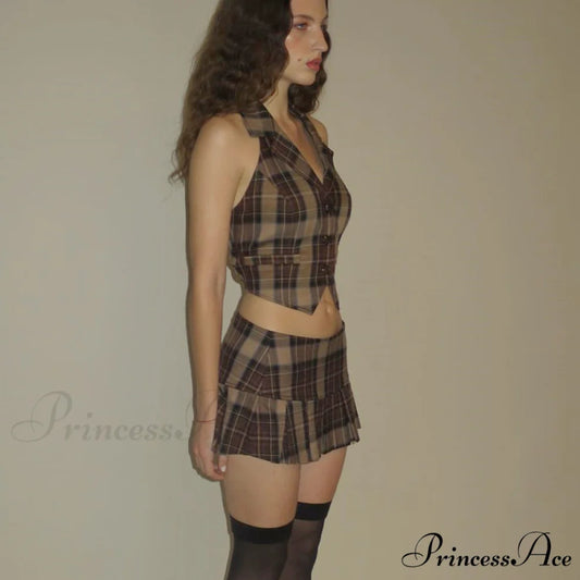 Plaid Sweet Cool Suit