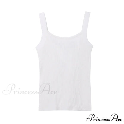 Plain Knitted Tank Tops