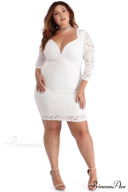 Plus Laced Stylish With Curves Dress