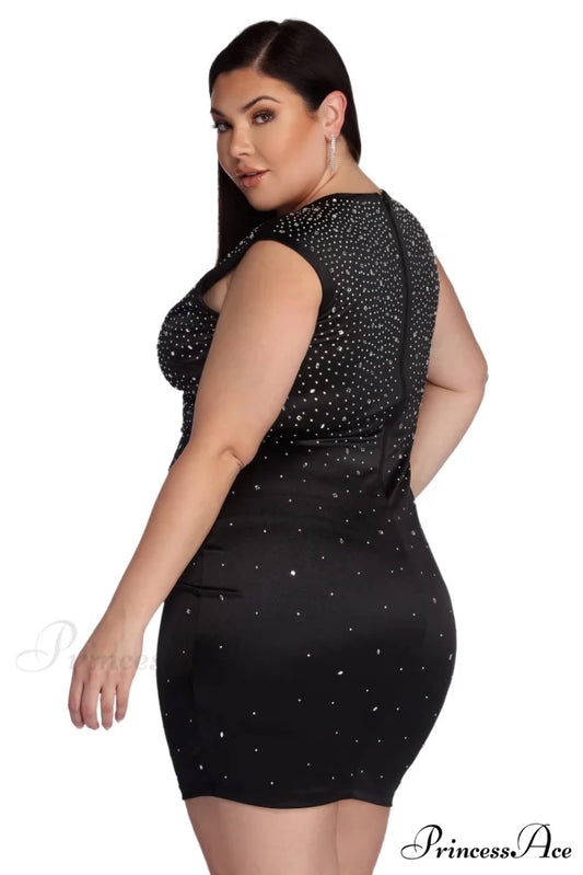 Plus London Heat Charming Stone Mini Dress