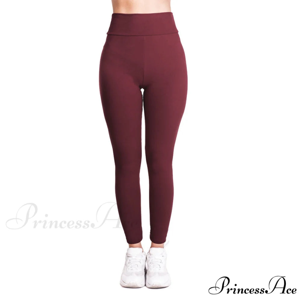 Plus Size Shapewear Sport Pants Wine red / S