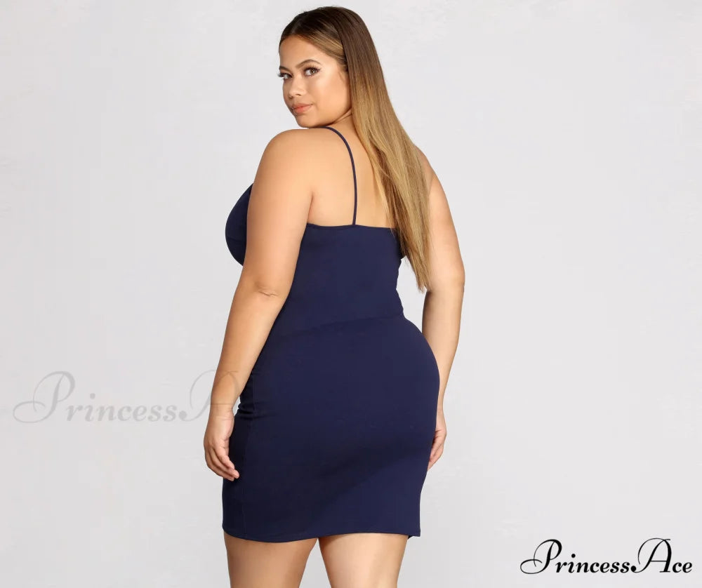 Plus Strappy & Charming Stunning Mini Dress