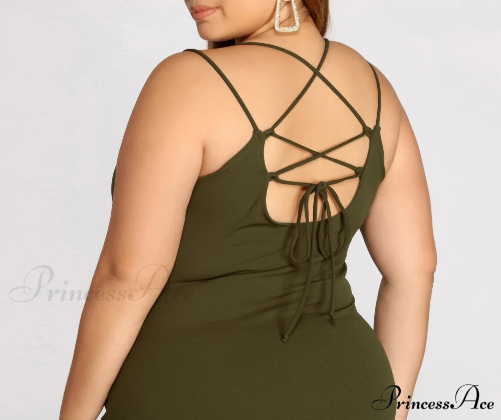 Plus Strappy & Charming Stunning Mini Dress