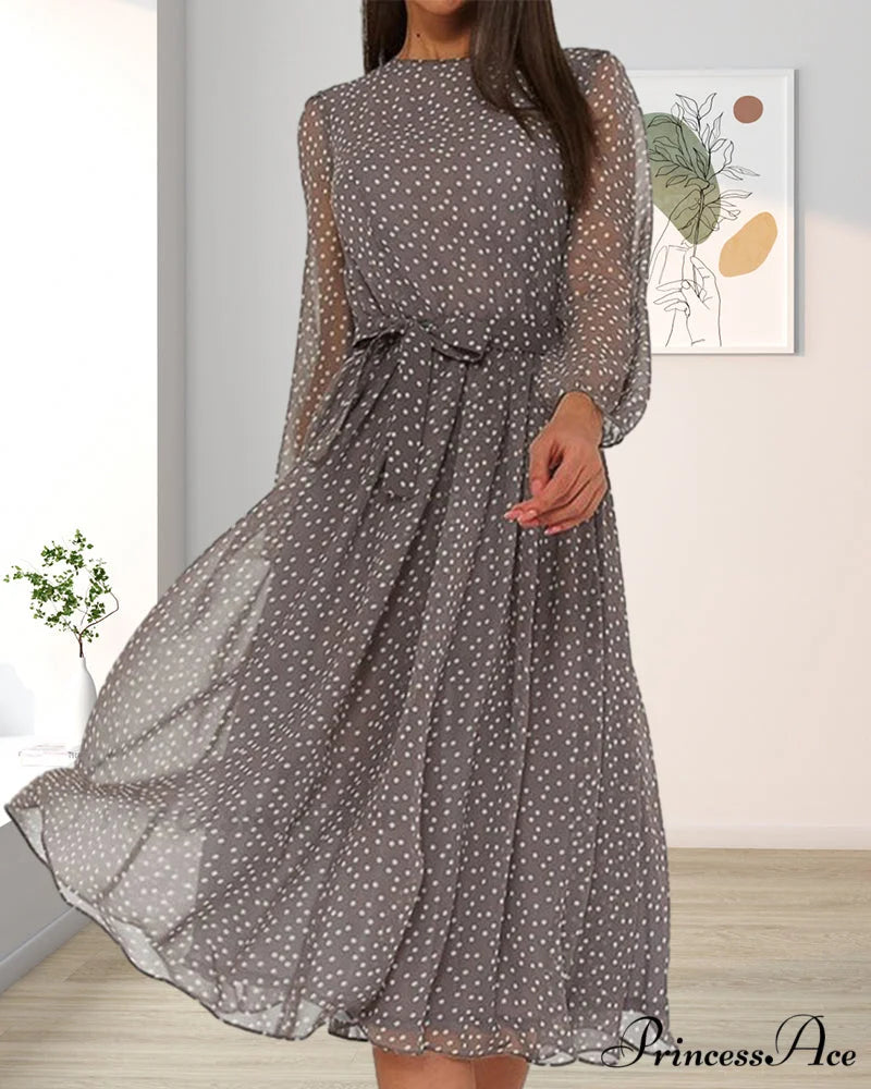 Polka Dot Print Dress