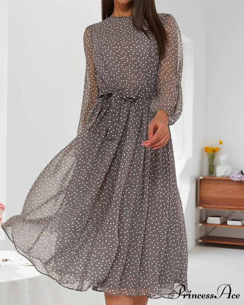 Polka Dot Print Dress