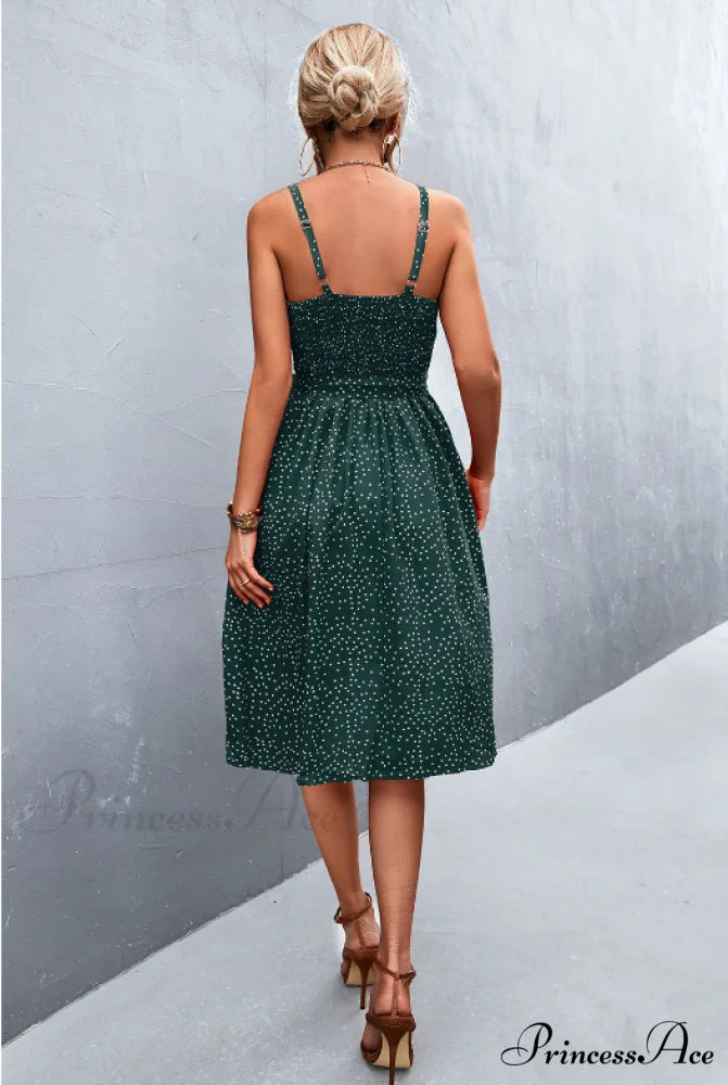 Polka-dot sling dress