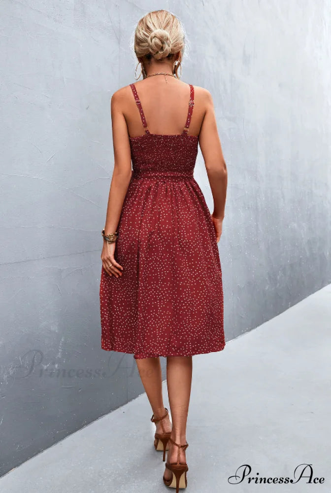 Polka-dot sling dress