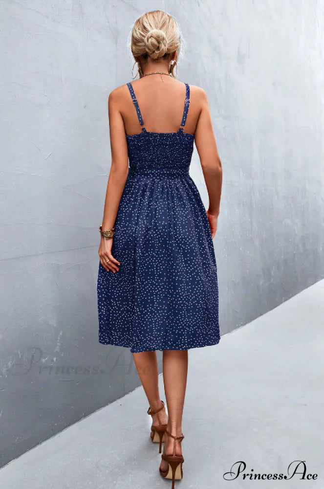 Polka-dot sling dress