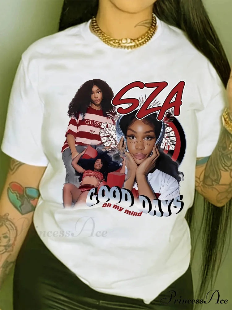 Portrait & Casual Spring & Summer Women’s Clothing Short Sleeve Crew Neck T-shirt