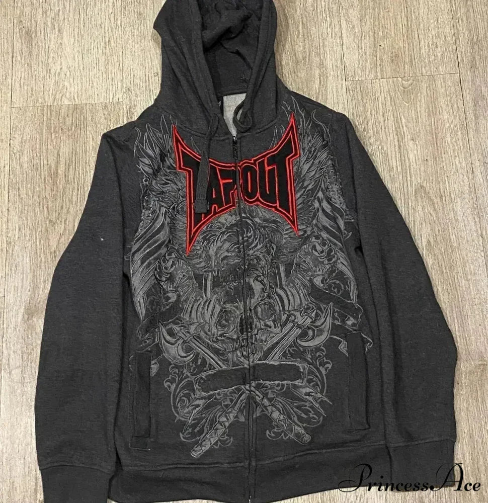 Premium Gothic Skeleton Design Hoodie black 3 / S hoodies-241228