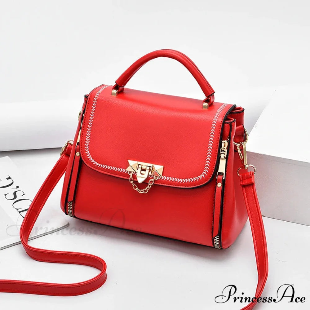 Premium Travel Crossbody Purse Red handbag-250126