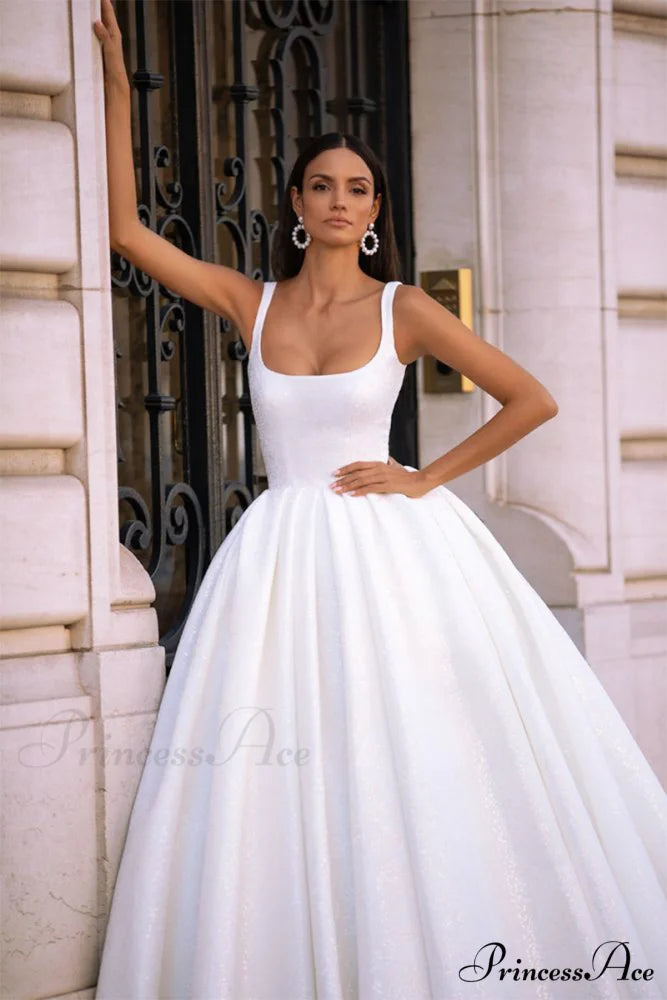 Preston Sleeveless Graceful Sparkly Wedding Dress