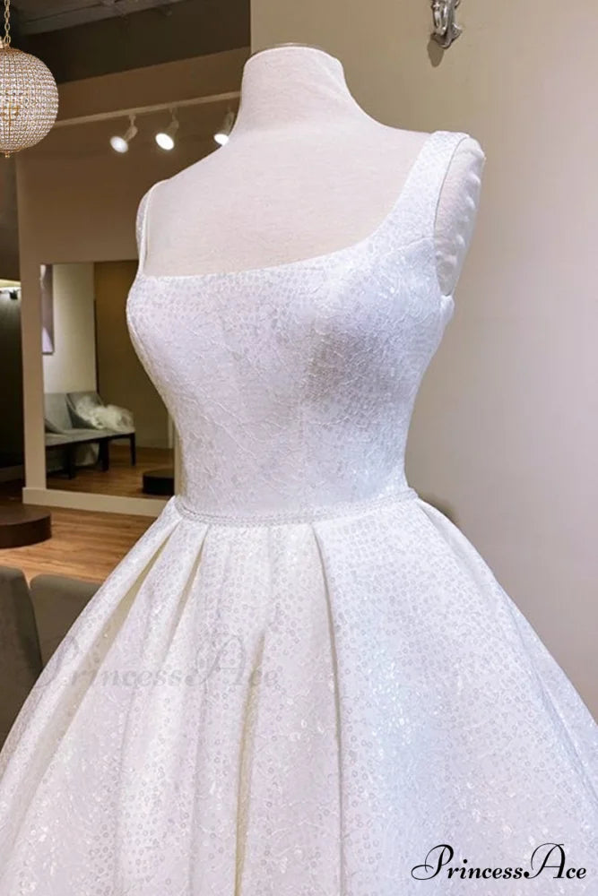 Preston Sleeveless Graceful Sparkly Wedding Dress