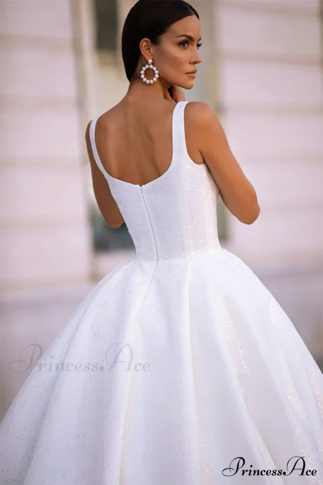 Preston Sleeveless Graceful Sparkly Wedding Dress