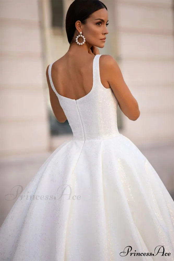 Preston Sleeveless Graceful Sparkly Wedding Dress