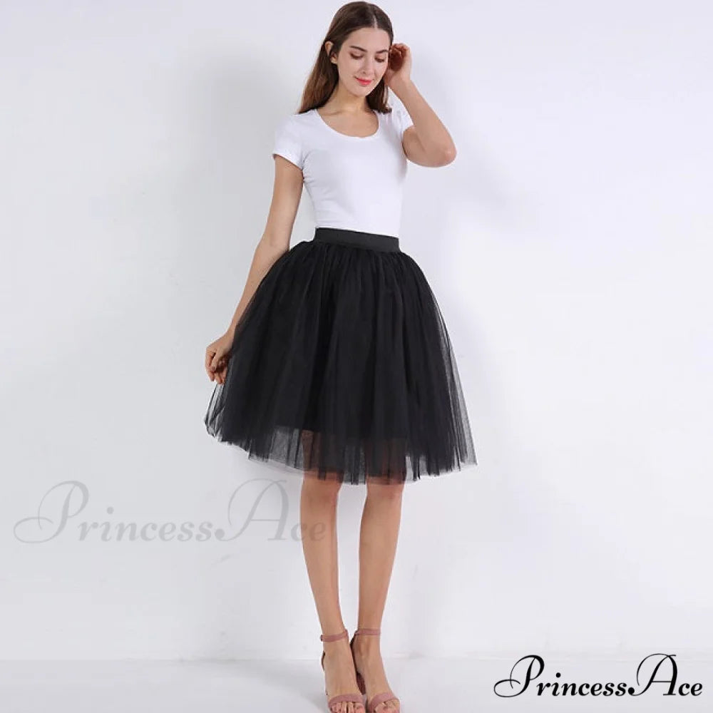 Princess Midi Tulle Skirt black / One Size