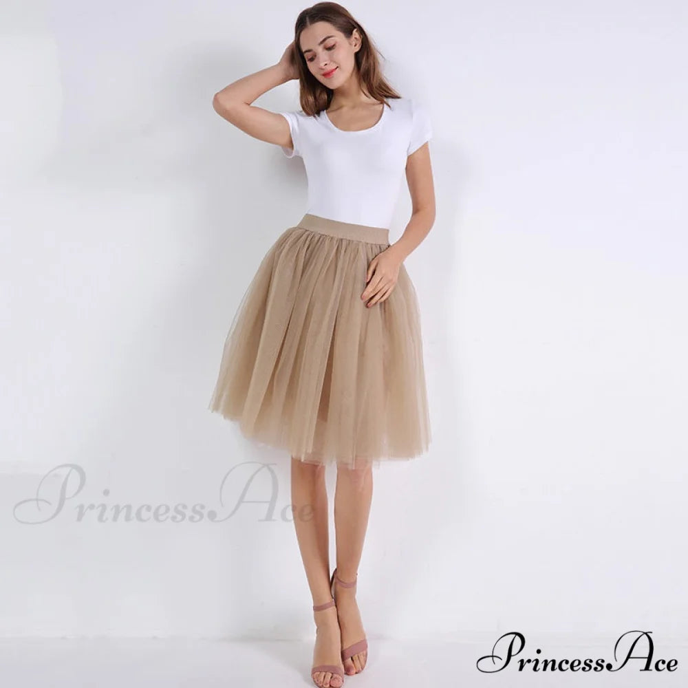 Princess Midi Tulle Skirt khaki / One Size