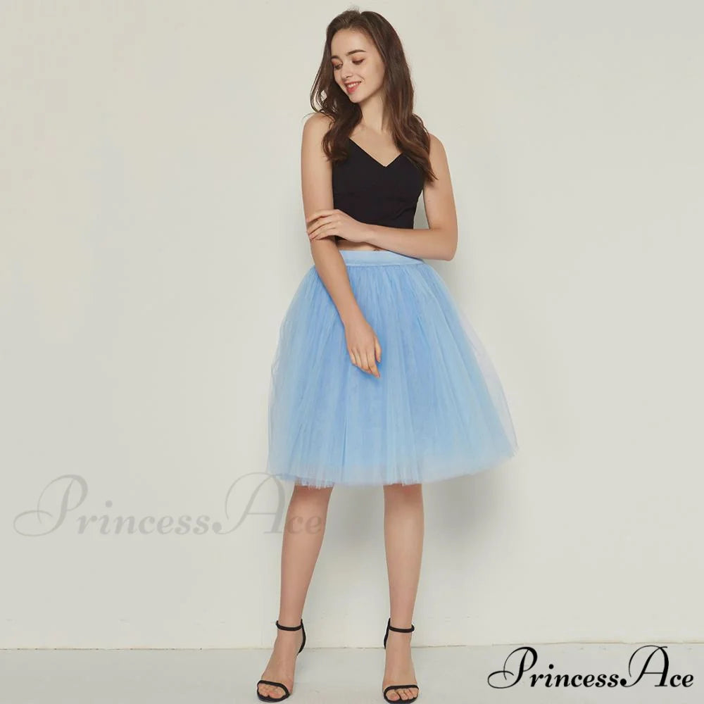 Princess Midi Tulle Skirt lake blue / One Size