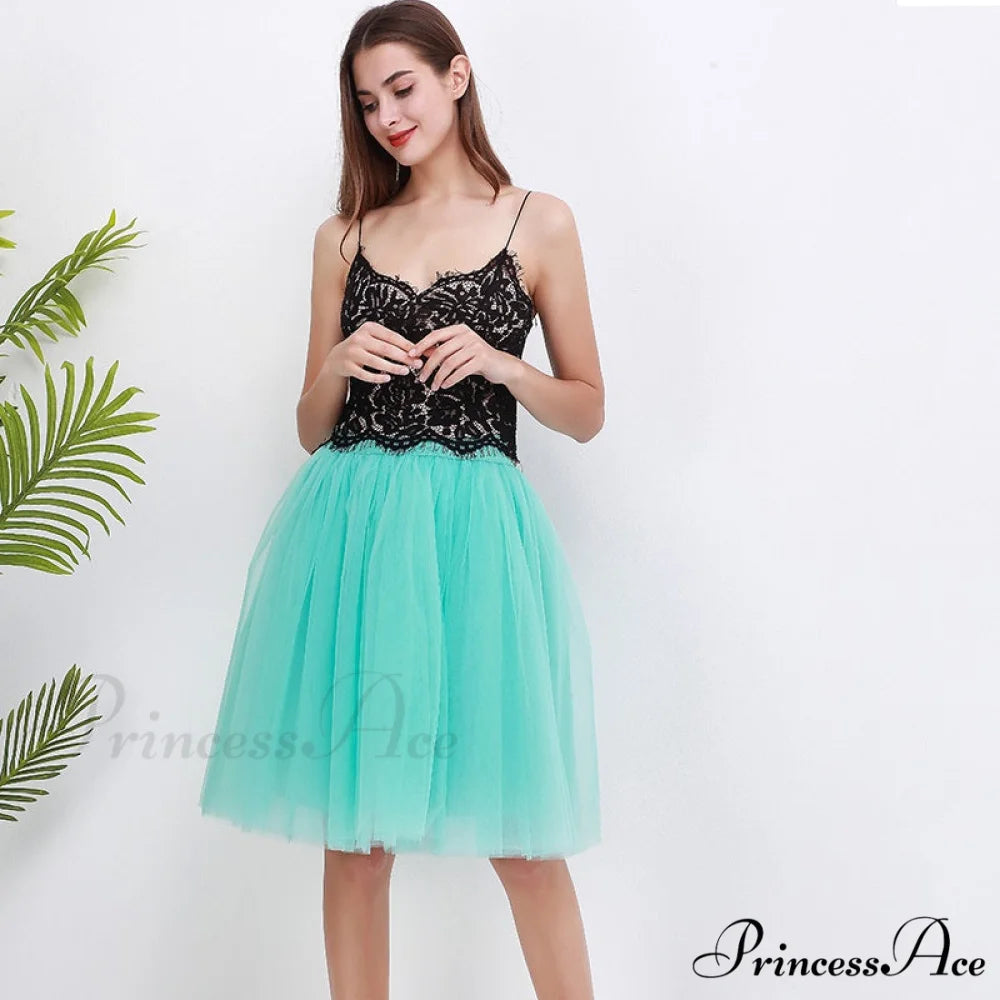 Princess Midi Tulle Skirt mint green / One Size