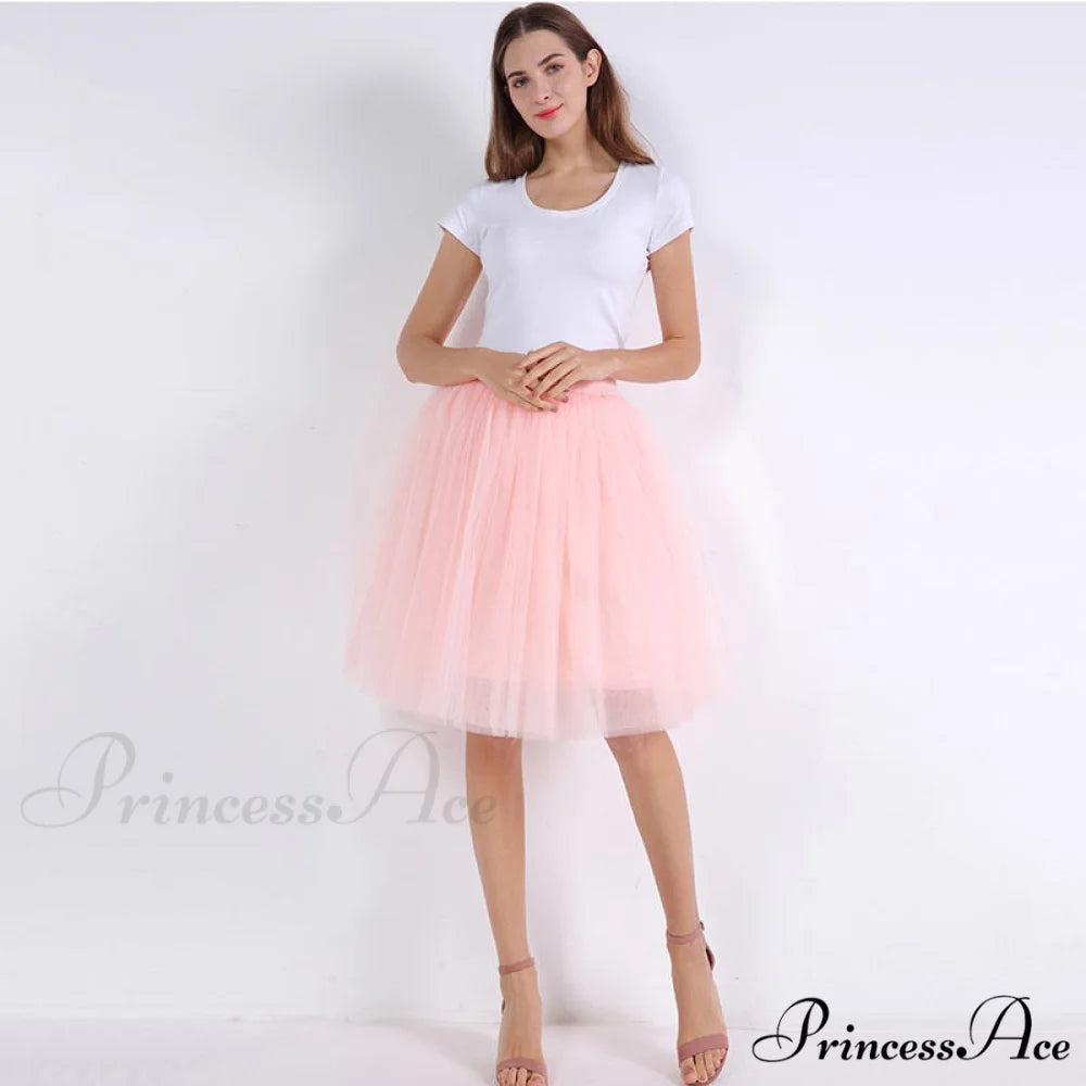 Princess Midi Tulle Skirt peach / One Size