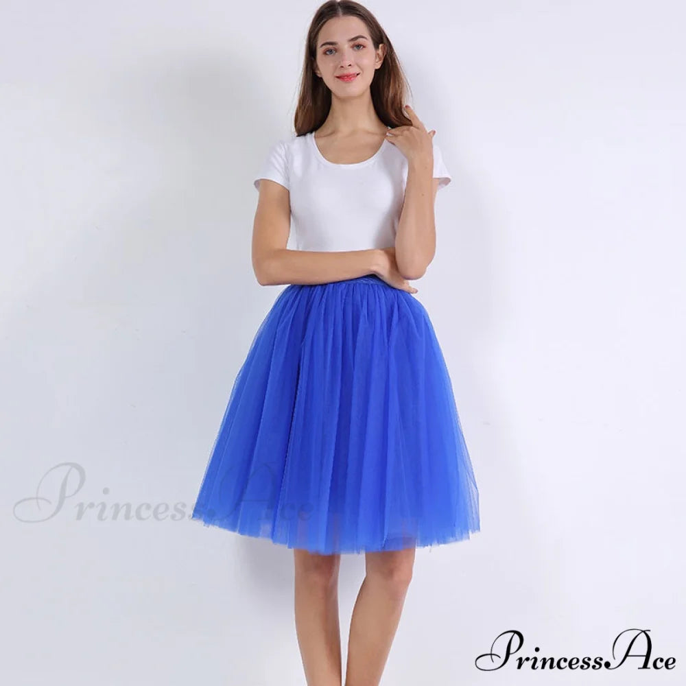Princess Midi Tulle Skirt royal blue / One Size