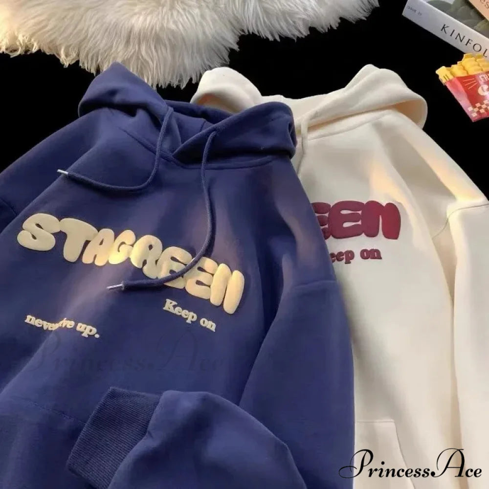 Print Fall Y2K Pocket Hoodie hoodies-241228