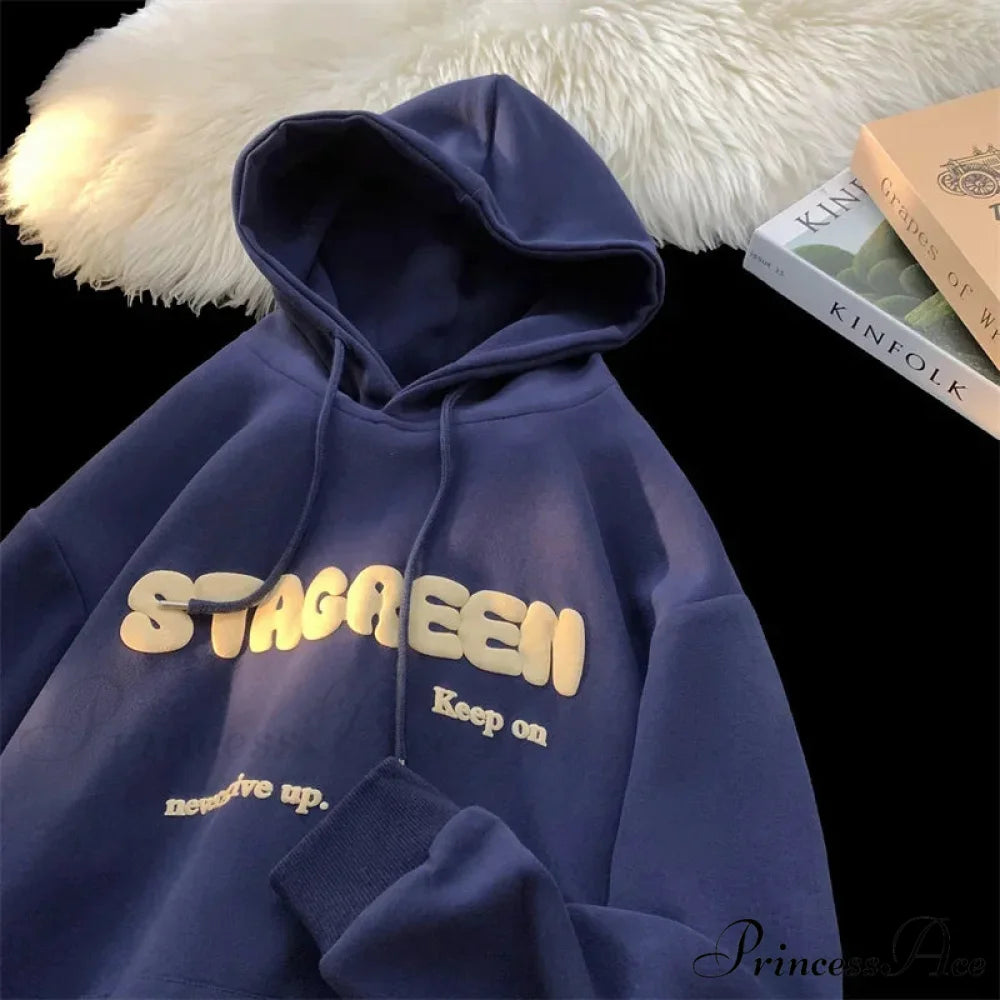 Print Fall Y2K Pocket Hoodie hoodies-241228