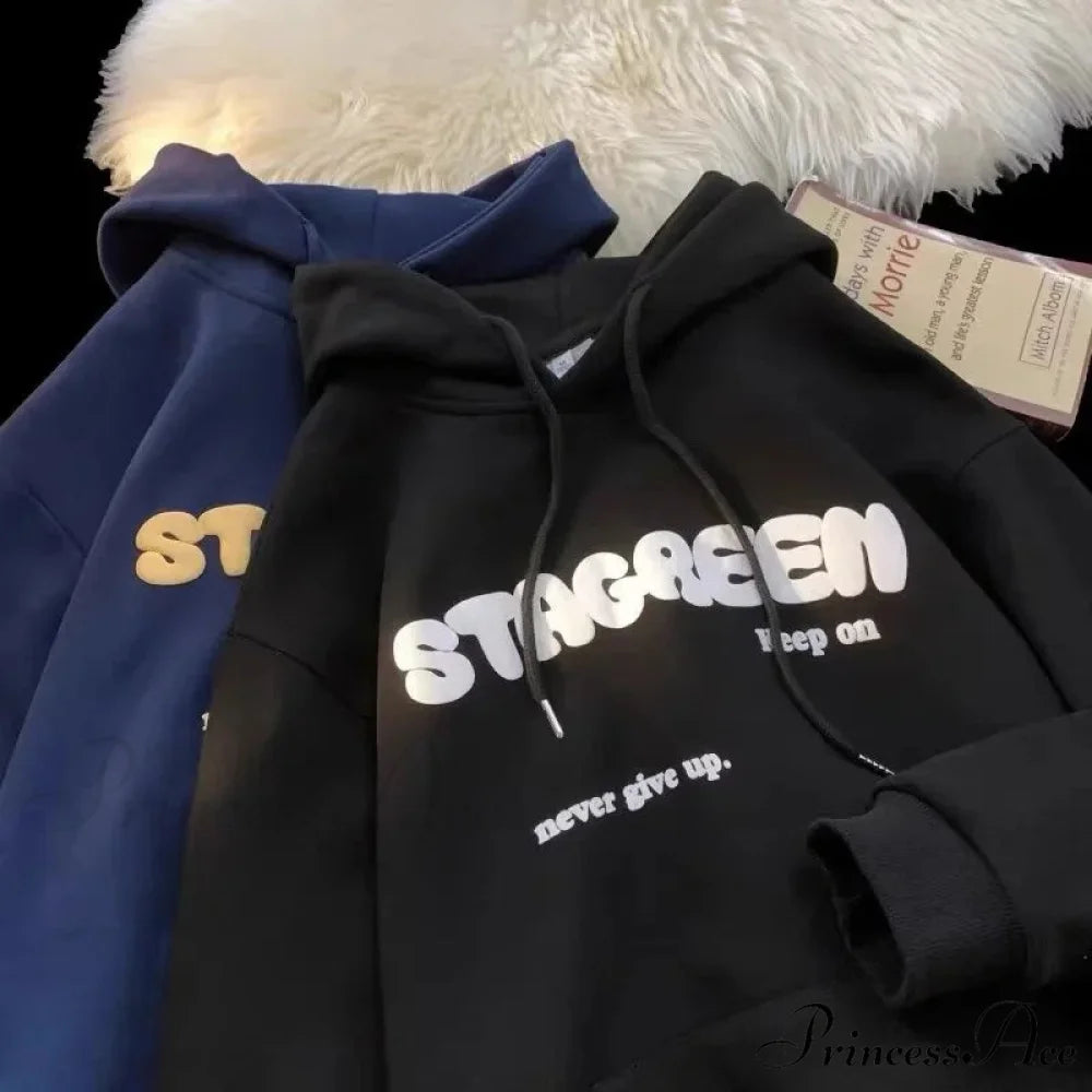 Print Fall Y2K Pocket Hoodie hoodies-241228