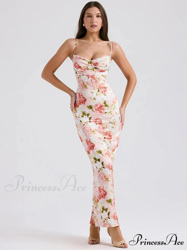 Print Slender Bodycon Sophisticated Maxi Holiday Dress vacationdress-250223
