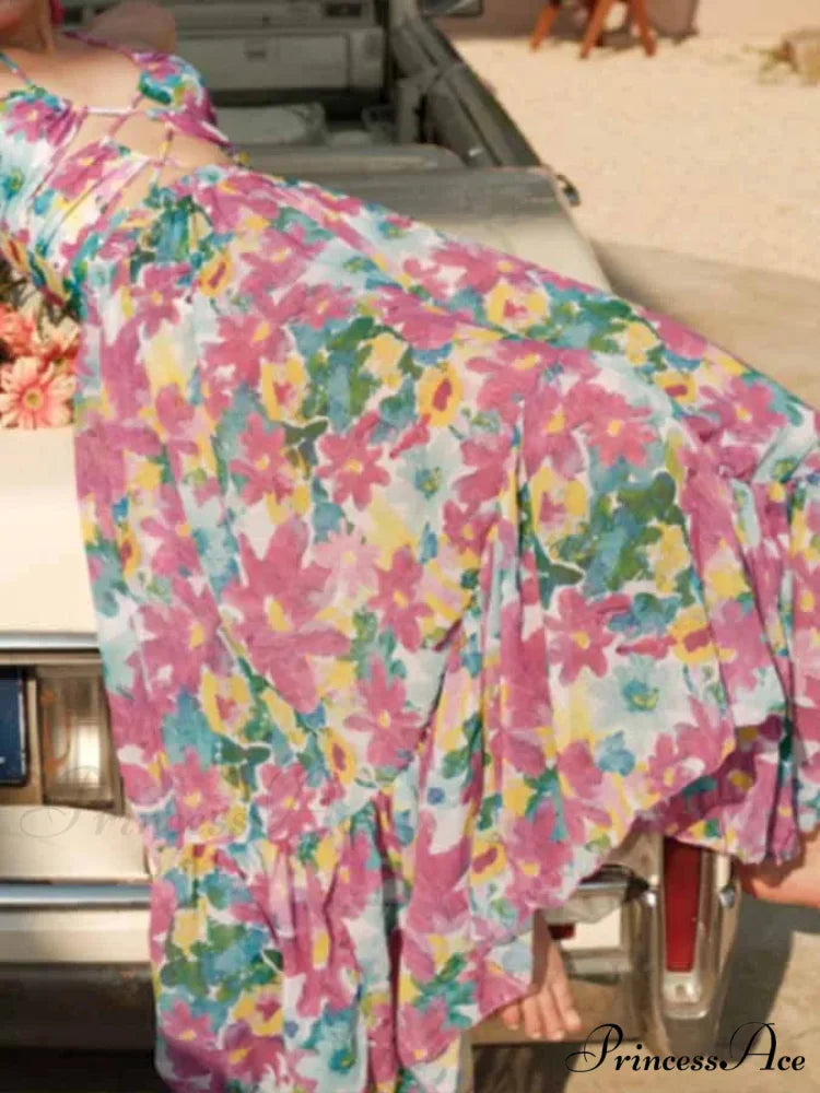 Printed Cutouts Bind One Piece Swimsuit onepiece-250223