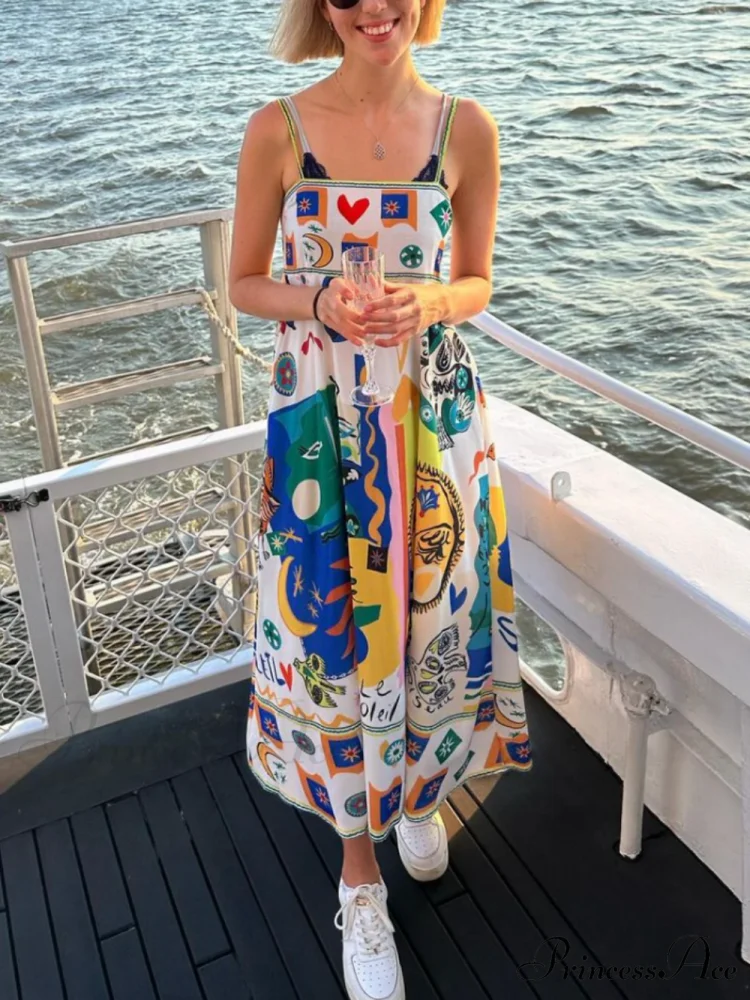 Printed Sleeveless Stylish Vacay Dress