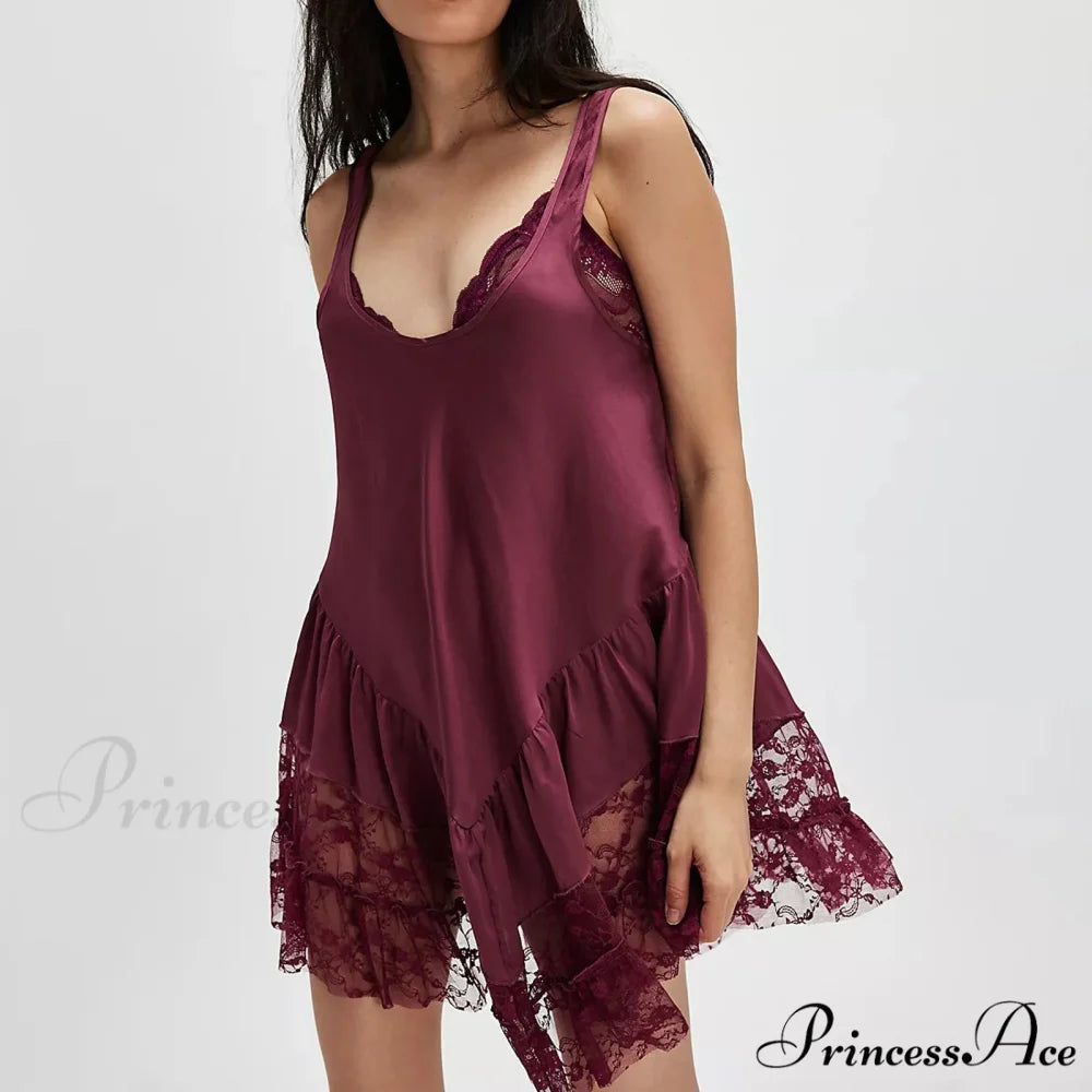 Profound U-Shaped Frilled Short Dress minidress-250223