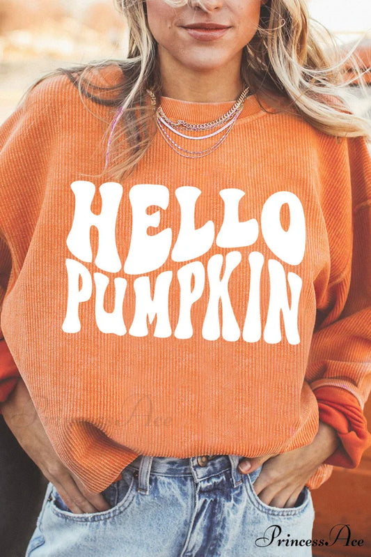 PUMPKIN Graphic HELLO Sweatshirt
