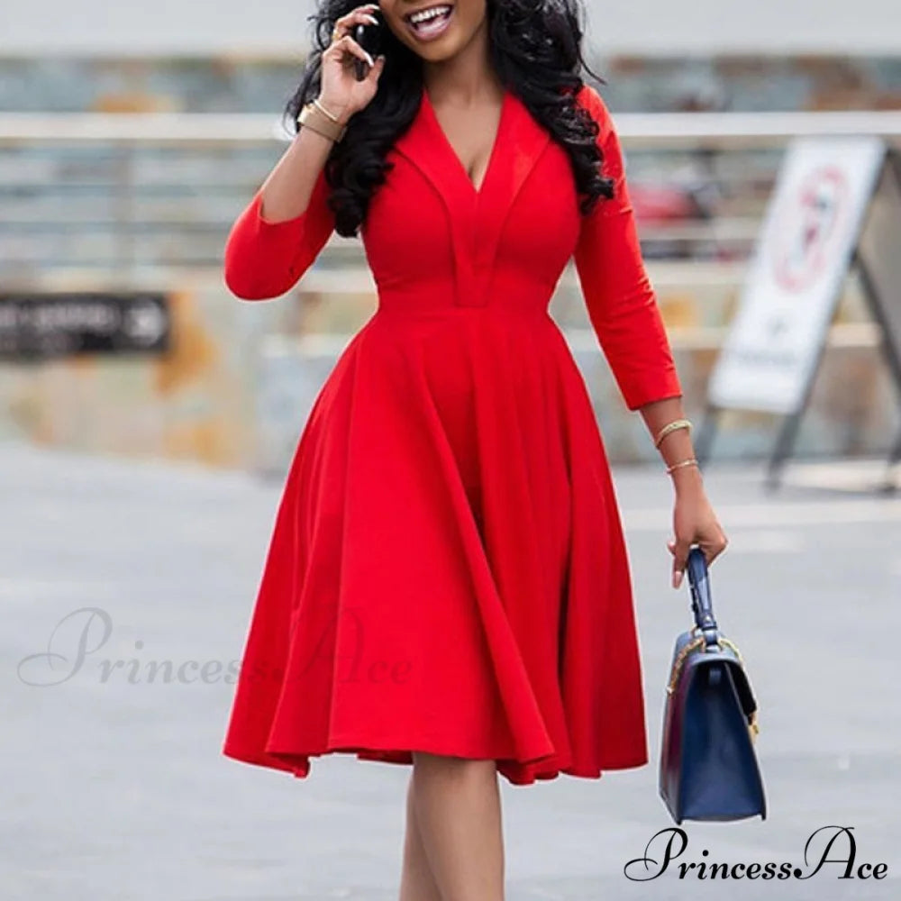 Quality Elegant Wedding Women - for Size Bow Plus Gown Party S-XXXL High Detail Red / S
