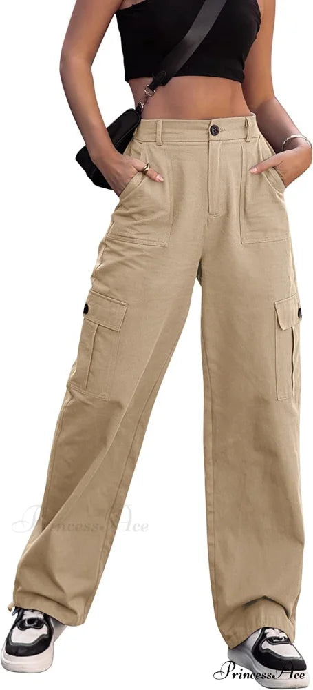 quick sell European and American women’s trousers Khaki / S