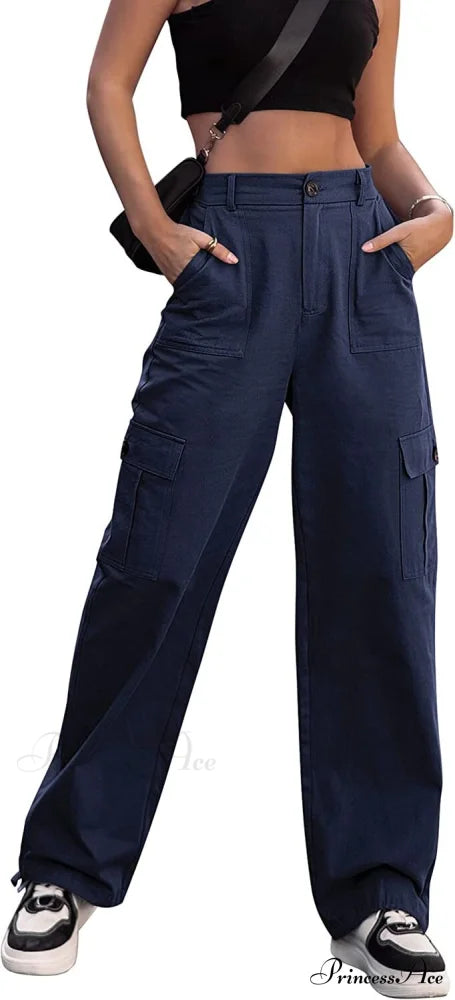 quick sell European and American women’s trousers Navy blue / S