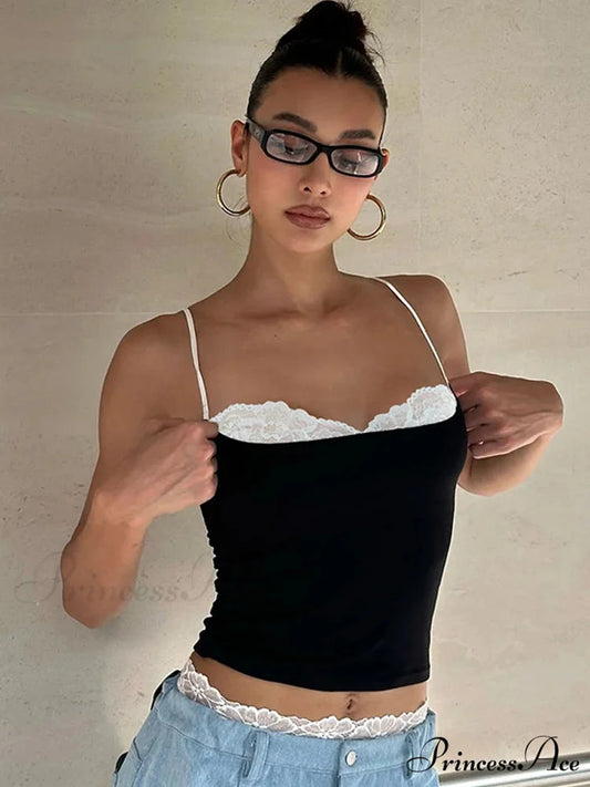 Quilted Square Neck Crop Top Black / S croptop-250223