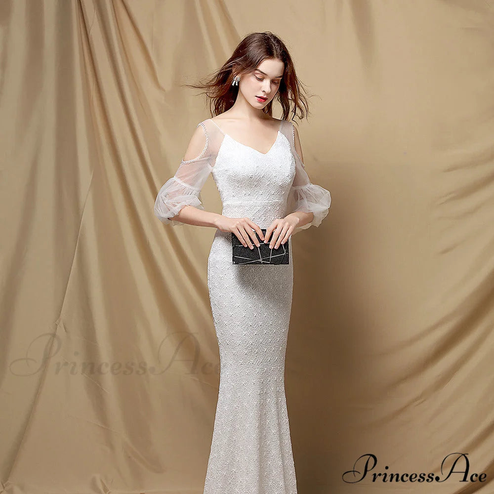 Quinn Sequin Scroll Charming Puff Sleeve Dress