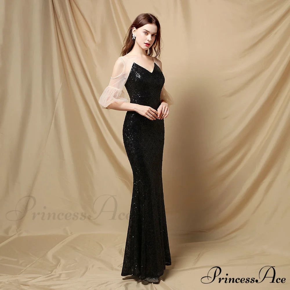 Quinn Sequin Scroll Charming Puff Sleeve Dress