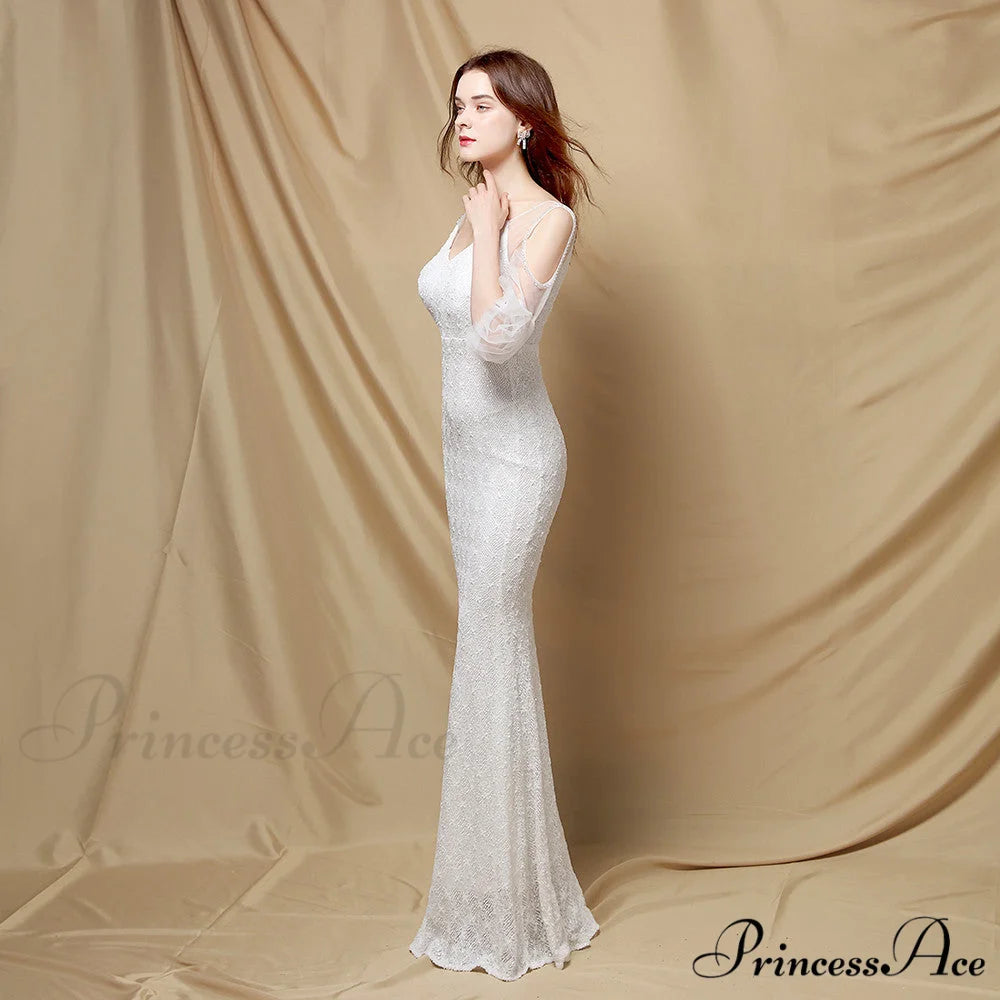 Quinn Sequin Scroll Charming Puff Sleeve Dress