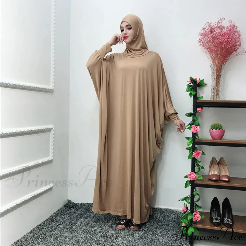 Ramadan Muslim Prayer Hijab Garment Fashion Hooded Abaya Full Cover Long Sleeve Islam Dubai Modest Robe Dress Gold