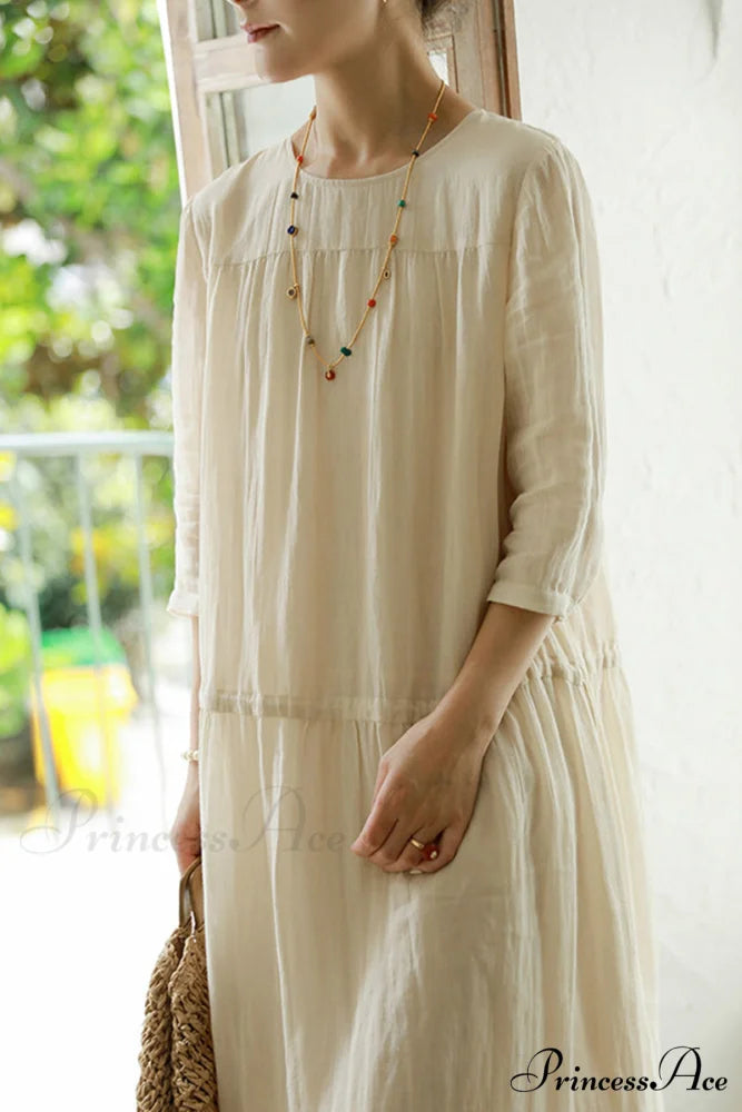 Ramona Dress in Ramie fabric