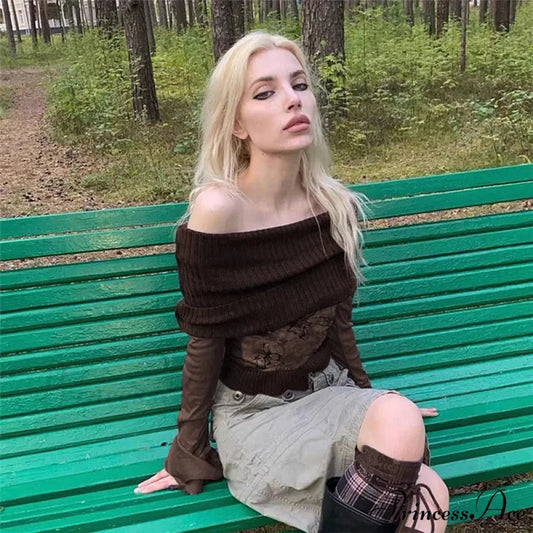 Rebellious Attractive T-shirt Bell Sleeve Jumper swraters-241228